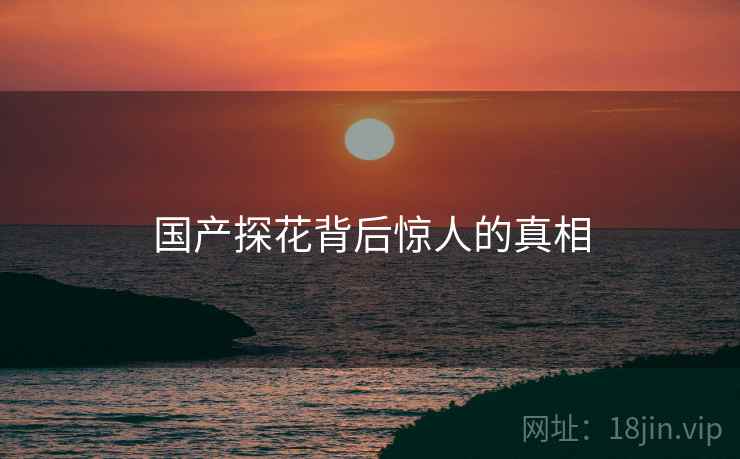 国产探花背后惊人的真相
