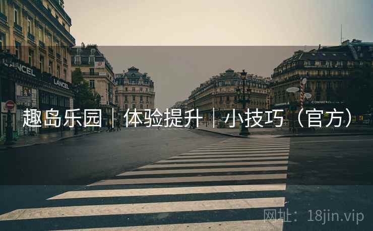 趣岛乐园｜体验提升｜小技巧（官方）